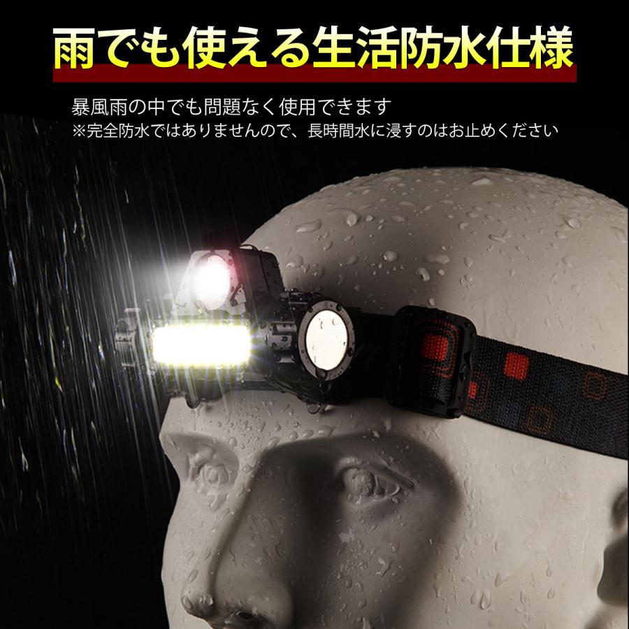 ヘッドライト 充電式 釣り led cob ライト 軽量 長時間 防水 最強 ルーメン おすすめ キャンプ 登山 工事 作業用 ヘルメット 防災  usb 磁石 アウトドア 小型 :hd-lt:oMo shop - 通販 - Yahoo!ショッピング