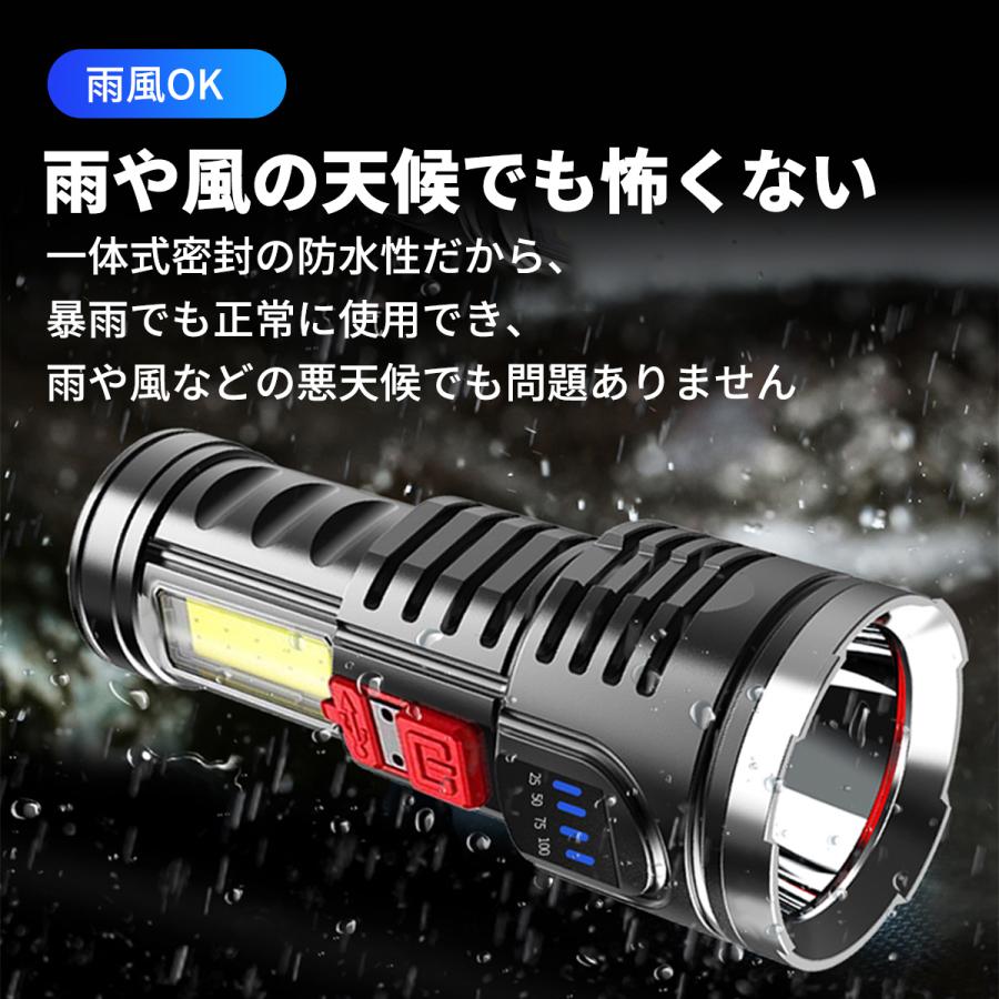 懐中電灯 led 強力 最強 充電式 軍用