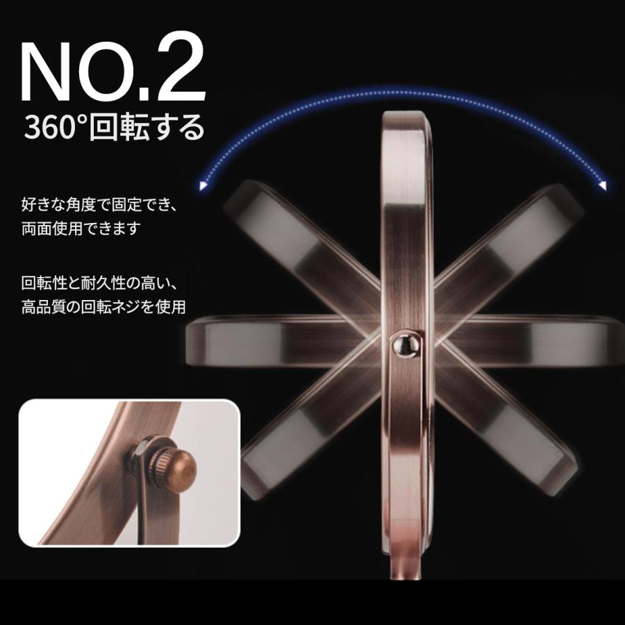 鏡 卓上 ドレッサー おしゃれ 大きい 真鍮 拡大 シンプル 収納 高さ調節 アンティーク アイアン 移動式 インテリア エレガント 拡大鏡 くし 化粧用 携帯 |  | 14