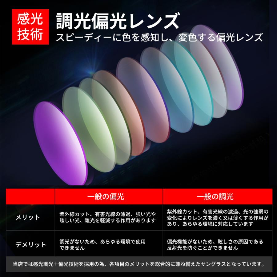 サングラス メンズ レディース 偏光 調光 uvカット カッコイイ スポーツ おしゃれ クリア 透明 薄い色 ドライブ 昼夜 兼用 調光サングラス 偏光サングラス 釣り |  | 11