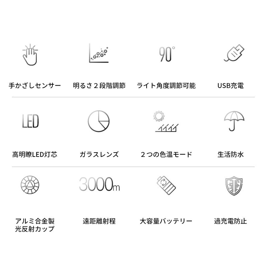 ヘッドライト 手かざし センサー 充電式 釣り 黄ばみ 防水 軽量 長時間 最強  ライト led 懐中 電灯 キャンプ センサー 自転車 おしゃれ ガーデン スイッチ 防災 |  | 06