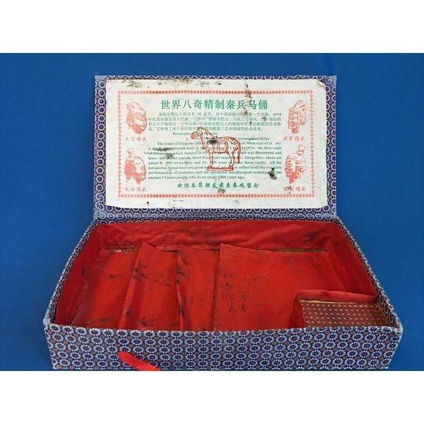 兵馬俑 レプリカ 中国 古代 4点セット 箱付き b1 : おもしろ博物館