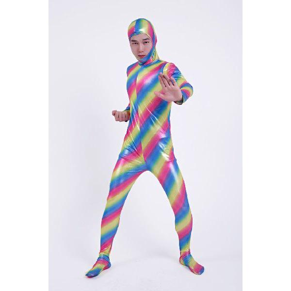 全身タイツ レインボー 虹色 コスプレ 宴会 パーティ 歓送迎会にお勧め