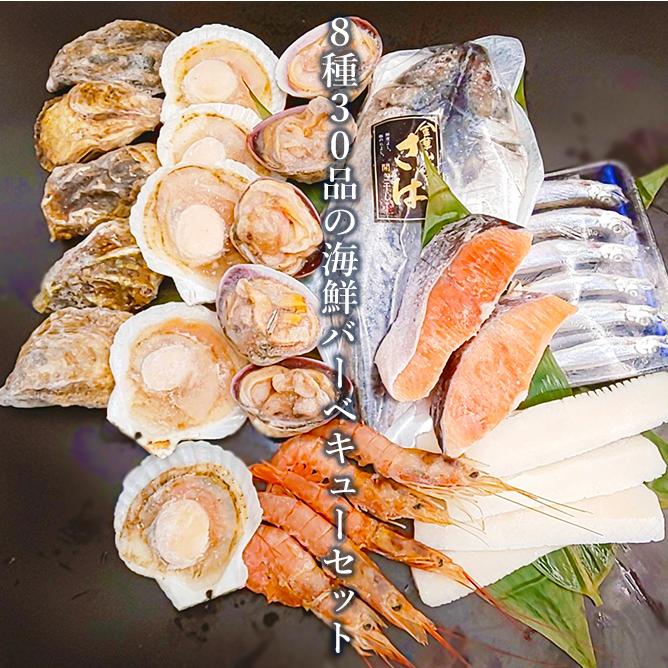 大入り☆夢の海鮮バーベキューセット 送料無料 8種 30品 セット BBQ