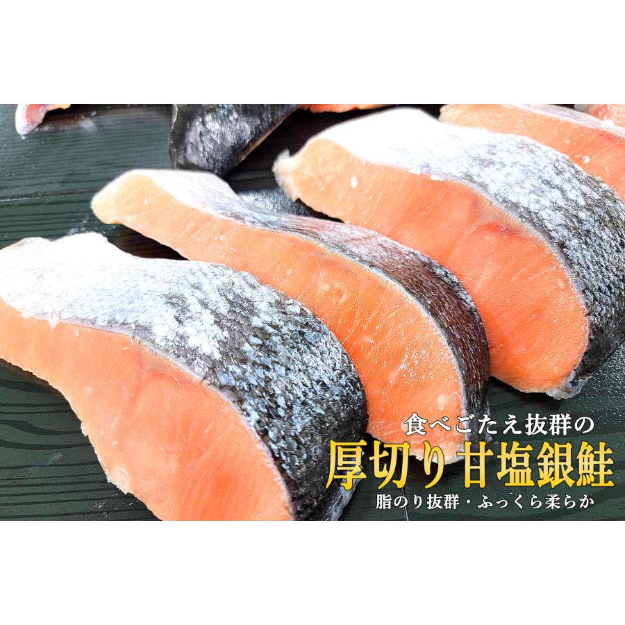 厚切り甘塩銀鮭 約1000g 8〜9切前後 銀鮭 至高グルメ 送料無料 ギフト お中元  爆買 | 魚彦 | 01
