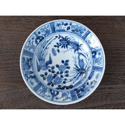 間取花鳥 リム60深皿 藍凛堂 / 食器 皿 深皿 おでん皿 煮物皿 間取花鳥 リム60深皿 藍凛堂 / 食器 皿 深皿 おでん皿 煮物皿