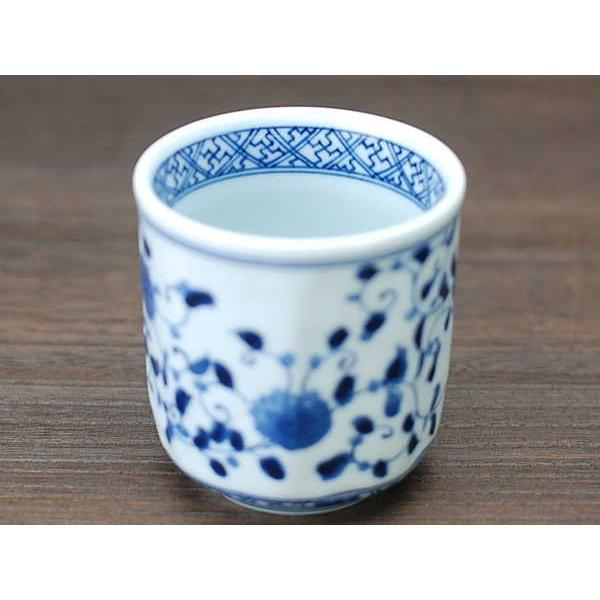 藍凛唐草 長湯呑 藍凛堂 / 食器 湯呑 大きいサイズ 約300cc 染付 美濃
