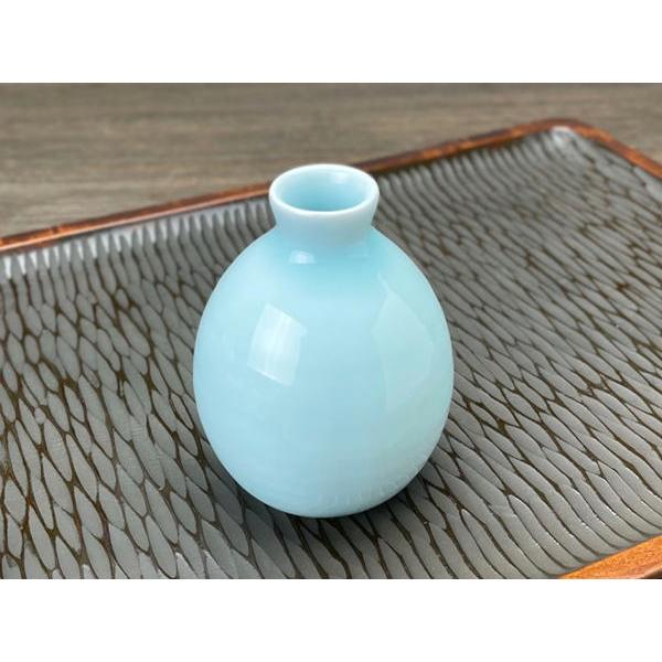青磁 丸徳利 / 食器 青 ブルーの器 徳利 一輪挿し 美濃焼 : おもてなし