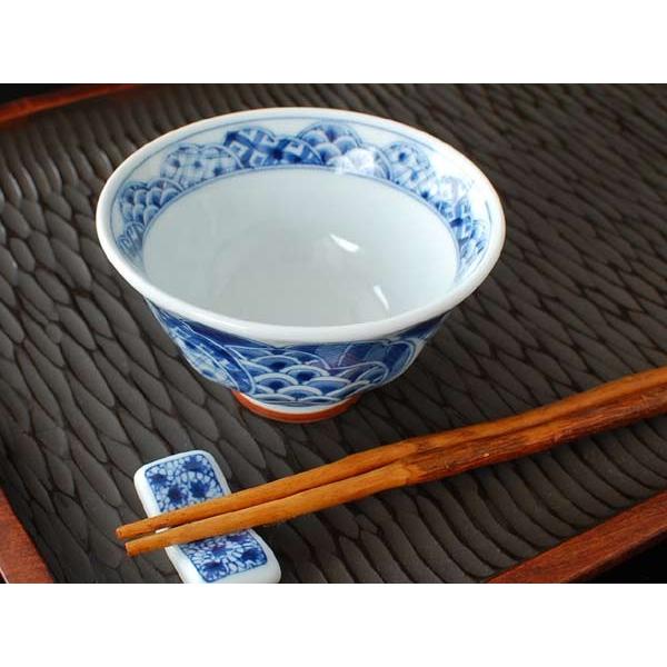 祥瑞 ソギ茶碗 / 藍凛堂 食器 中平 ご飯茶碗 飯碗 染付 美濃焼