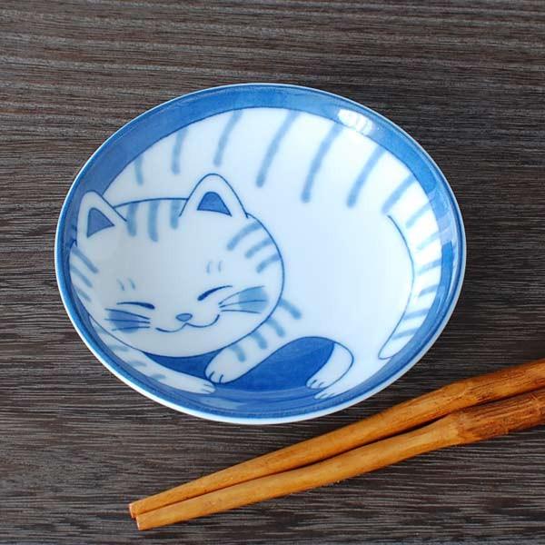 ねこちぐら トラ3.0皿 / 食器 小皿 丸皿 お手塩皿 ねこつぐら 猫柄