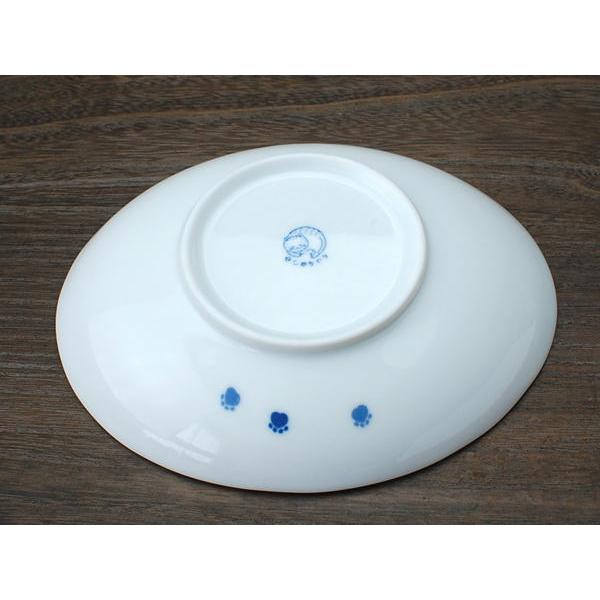 ねこちぐら ミケ 6.0楕円深皿 / 食器 楕円皿 深皿 猫柄 ネコ 美濃焼