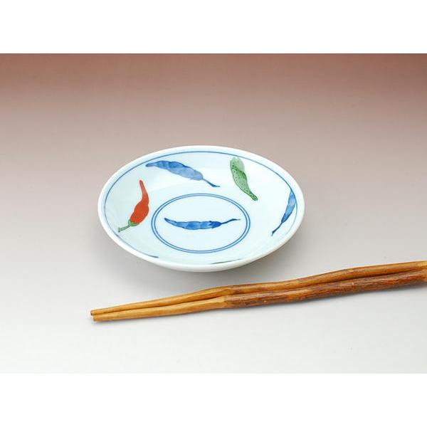 錦とうがらし 40皿 / 食器 唐辛子柄 小皿 銘々皿 軽量食器 うすかる