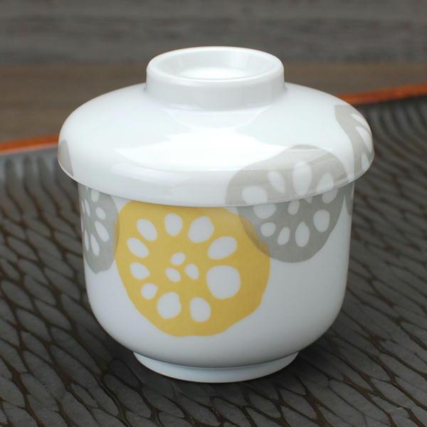 れんこん（黄） むし碗 / 食器 茶碗蒸し 蒸碗 蓋物 デザートカップ