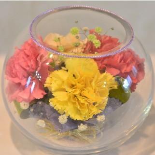 おもてなしギフト フラワーボトル 生花を色や形をそのままに、３ヶ月から半年間（保存状態によっては更に長期間）綺麗に咲かせます 球状型ボトル |  | 02