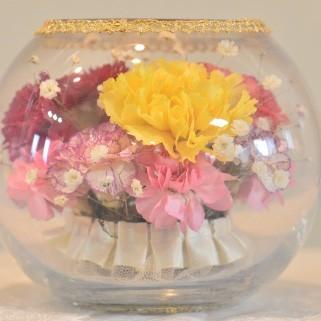 おもてなしギフト フラワーボトル 生花を色や形をそのままに、３ヶ月から半年間（保存状態によっては更に長期間）綺麗に咲かせます 球状型ボトル |  | 05
