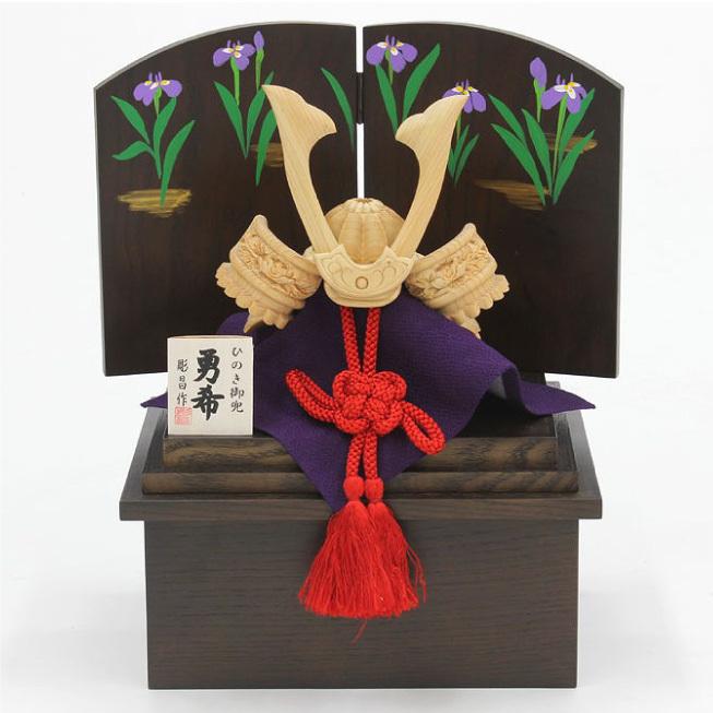 誕生ギフト 木彫り兜 伊川彫刻店 ひのきの木彫り兜(お櫃付き) 勇希 おもてなしギフト |  | 01