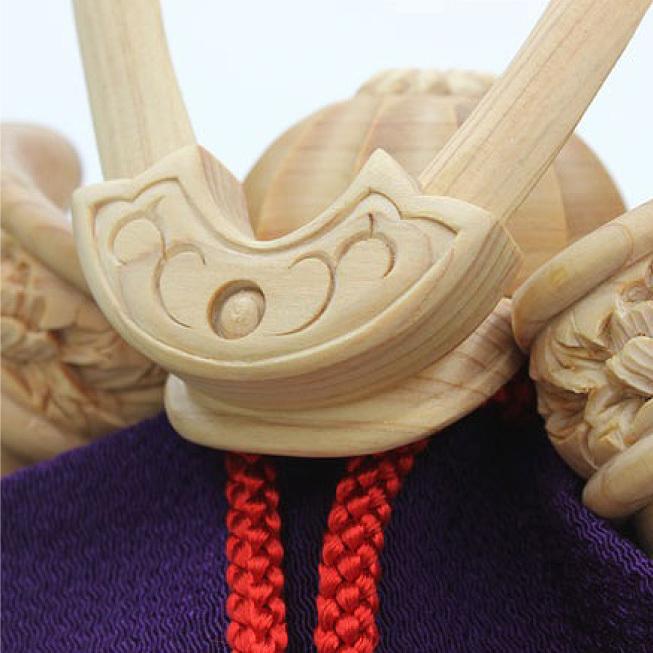 誕生ギフト 木彫り兜 伊川彫刻店 ひのきの木彫り兜(お櫃付き) 勇希 おもてなしギフト |  | 02