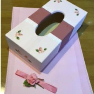 おもてなしギフト ミニバラとレース柄のティッシュBOX（大） |  | 01