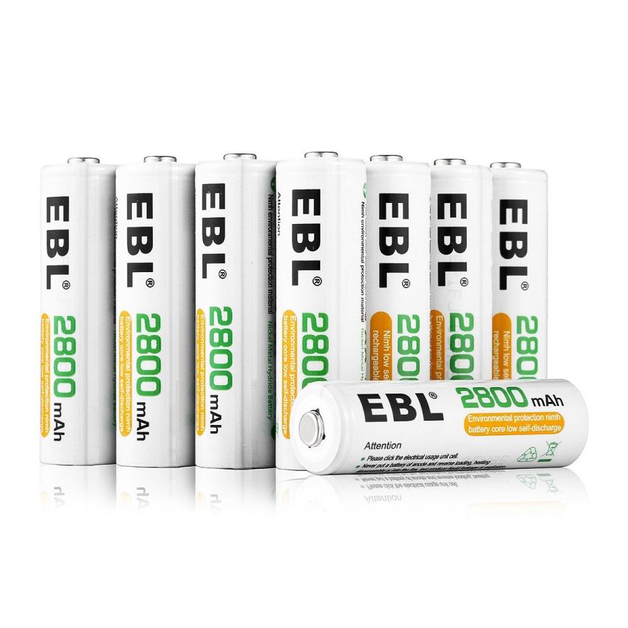 Ebl 単3形充電池 充電式ニッケル水素電池2800mah 8本入り ケース2個付き 約10回使用可能 単三充電池 ショップオモテナシ 通販 Yahoo ショッピング