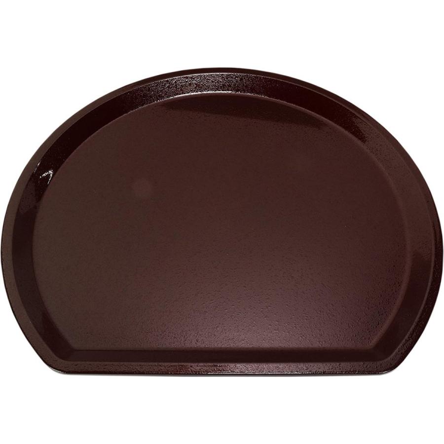 お盆 羽反半月盆マロン石目尺3寸 40 8 X 36 X 2cm Abs樹脂 7 80 2 料亭 旅館 和食器 飲食