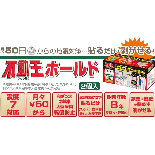 家具転倒防止グッズ/地震対策/不動王 ホールド (FFT-003