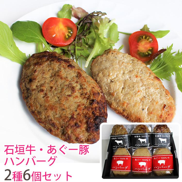 石垣牛 あぐー豚 2大プレミアム肉 ハンバーグ6個 石垣牛ハンバーグ 3個 あぐーハンバーグ 3個 化粧箱入 低添加 食のかけはしカンパニー Kakehashi Ham 表参道通販クラブ 通販 Yahoo ショッピング