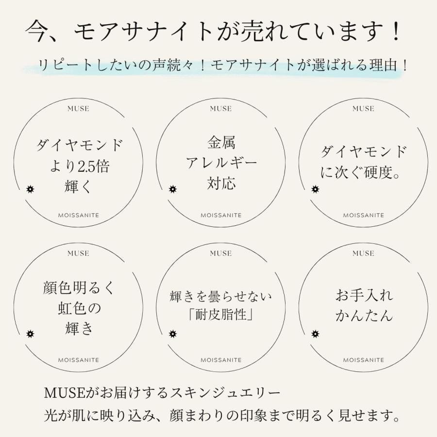 サージカルステンレス ピアス モアサナイト 3mm 金属アレルギー対応 