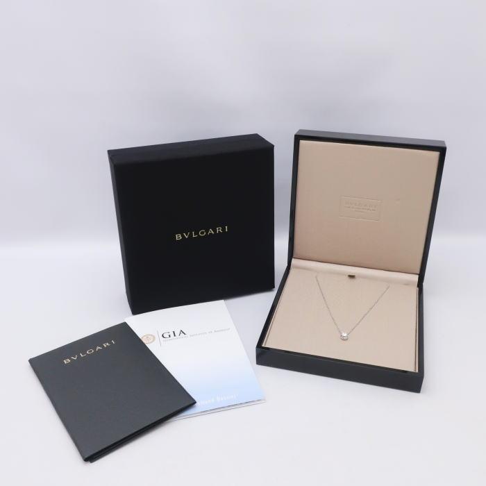 BVLGARI ブルガリ コロナ ダイヤモンド 一粒 ネックレス ペンダント 336956 K18 WG ホワイトゴールド D:0.30ct GIA ◆中古A+ランク｜omoteshichiho｜07