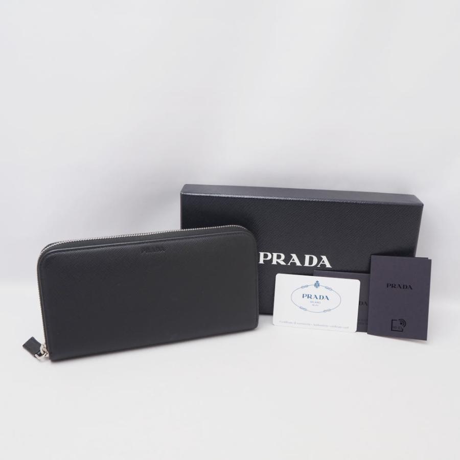 PRADA プラダ ラウンドファスナー 長財布 ウォレット サフィアーノ 