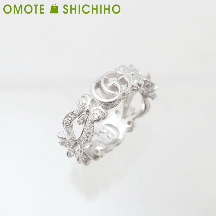 GUCCI グッチ フローラ ダイヤモンド リング 10号 #10 750 K18 WG  