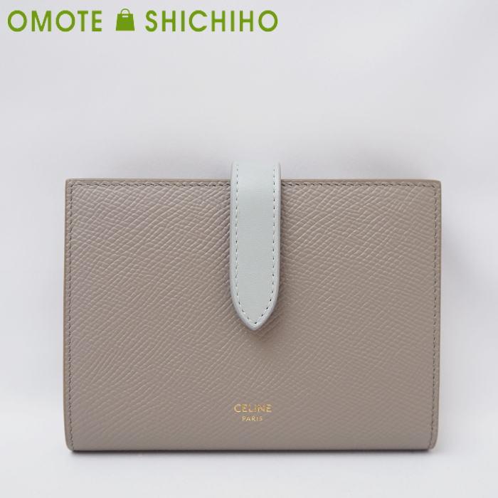 セリーヌ 財布 二つ折り CELINE ベルトフラップ ミディアム ストラップ