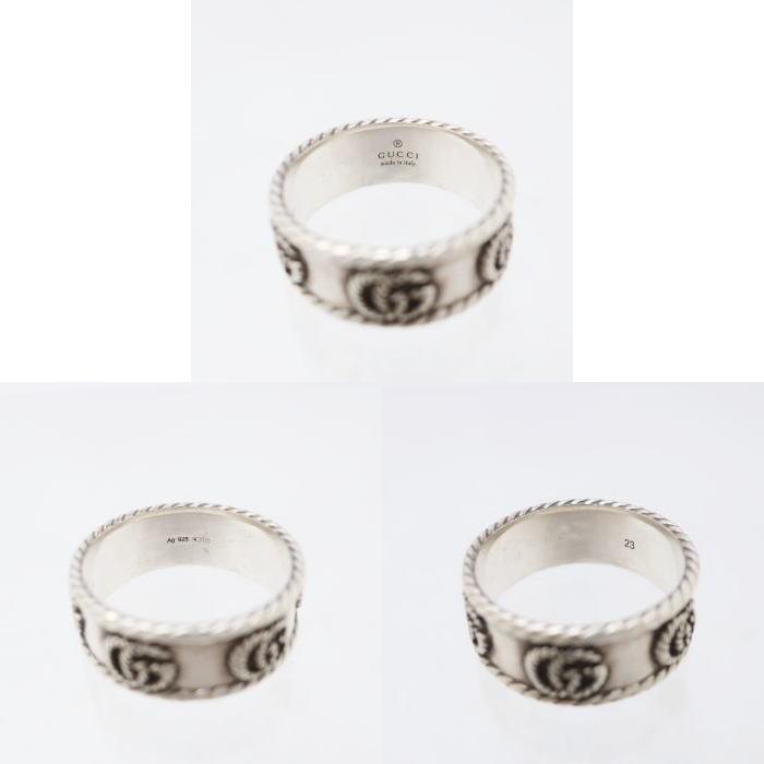 グッチ　カットアウトG 　Gロゴ　SV925 シルバー　リング 指輪 23号 グッチ カットアウトG Gロゴ SV925 シルバー リング 指輪 23号