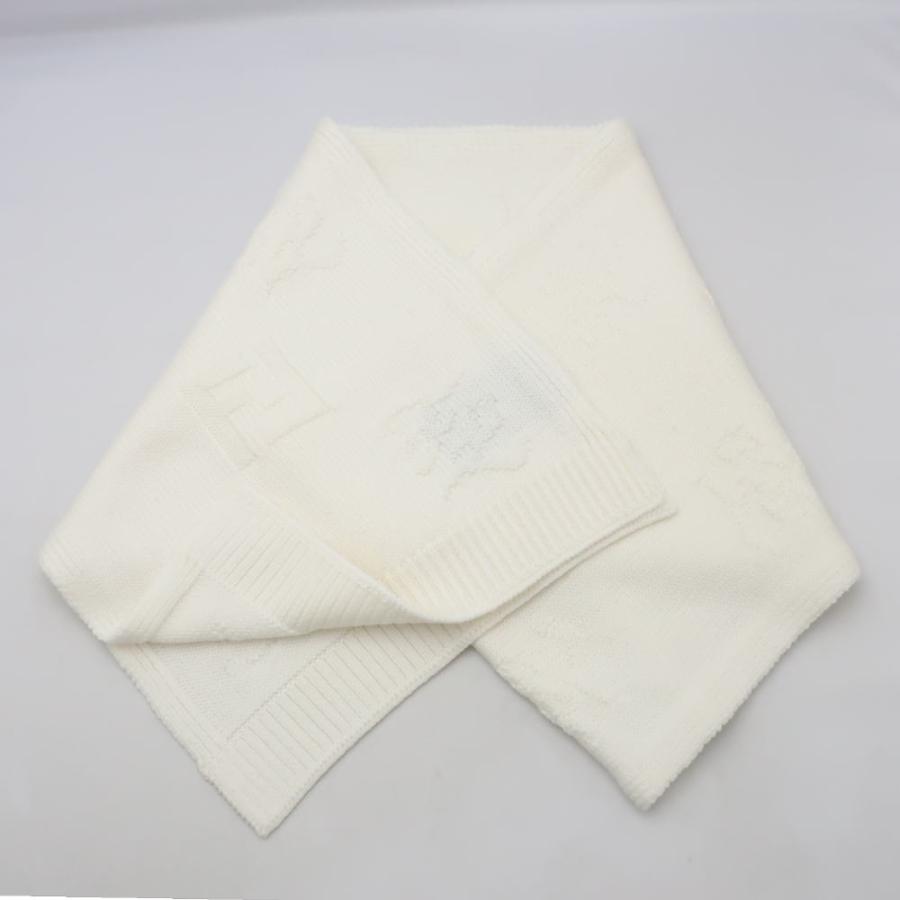 FENDI ウール マフラー 定番 ロゴ 状態良好 FENDI】フェンディ『FFロゴ ズッカ柄 ウールマフラー』FXS366