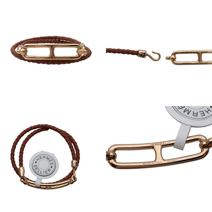 ルリ HERMES エルメス ドゥブルトゥール ブレスレット T2 メタル