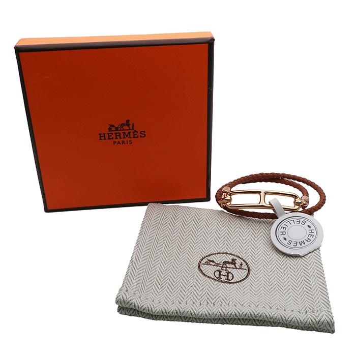ルリ HERMES エルメス ドゥブルトゥール ブレスレット T2 メタル