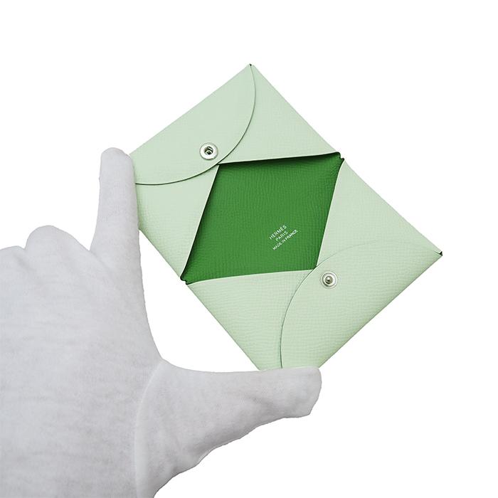 HERMES（エルメス） カルヴィ ヴェルソ 名刺入れ ヴォーエプソン 