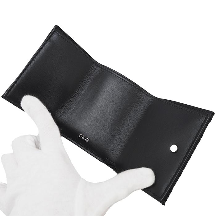 Dior コンパクトバーティカルウォレット ブラック　これ以上下げません。 楽天市場】【新品】 ディオール 二つ折り財布 小銭入れ有り 2