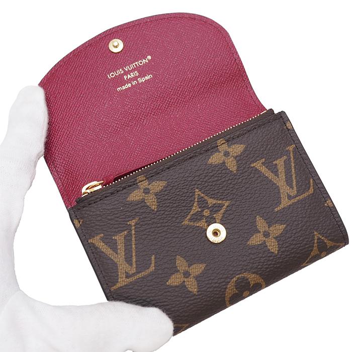 ルイヴィトン ポルトモネ ロザリ フューシャ 財布 コンパクト モノグラム LOUIS VUITTON（ルイ・ヴィトン） ポルトモネ ロザリ 二つ折り