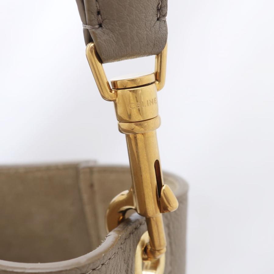 セリーヌ　ショルダーバッグ　サングルバケット スモール　レザー　グレージュ 楽天市場】セリーヌ CELINE サングル バケット スモール