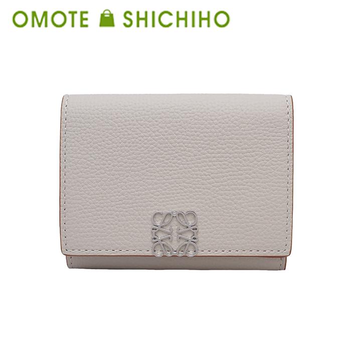 LOEWE（ロエベ） アナグラム トライフォールド ウォレット 財布 ペブル