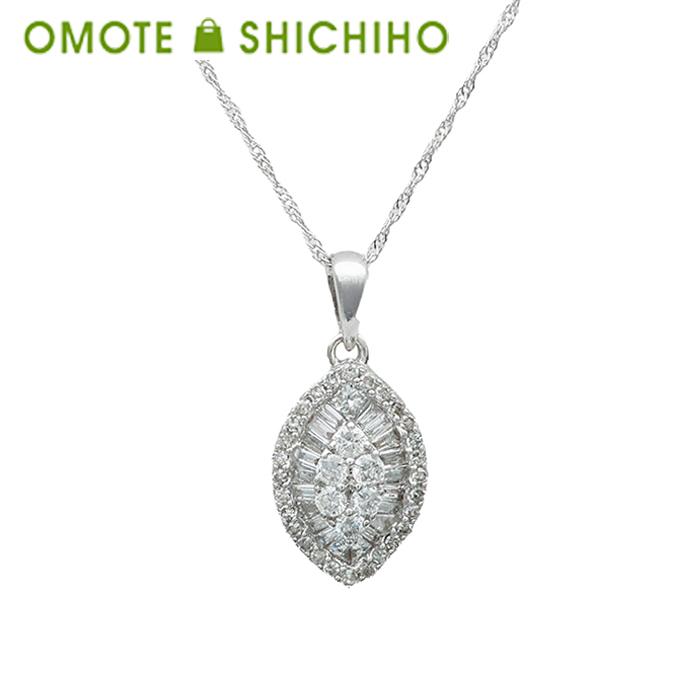 K18 WG ダイヤモンド ペンダント ネックレス D:0.50ct 18K 18金