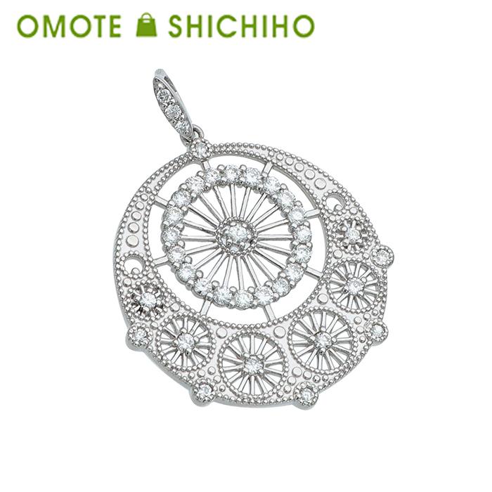 PT900 ダイヤモンド サークル ペンダント トップ D:0.50ct プラチナ 4 
