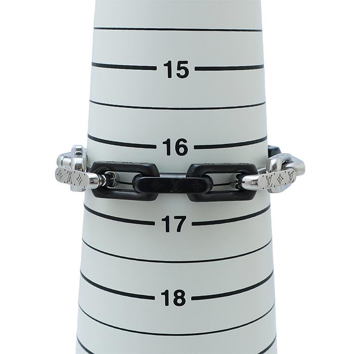 【美品】ルイヴィトン モノグラム チェーン ブレスレット ブラック LOUIS VUITTON - LOUIS VUITTON ルイ ヴィトン ブレスレット