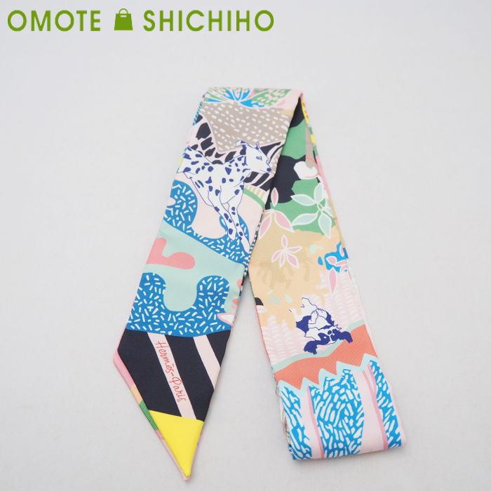 HERMES エルメス トゥイリー ツイリー スカーフ シルク マルチ 犬  