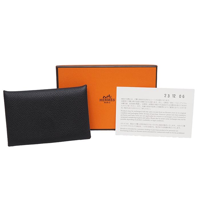 HERMES（エルメス） カルヴィ デュオ ヴォーエプソン 二つ折り カード