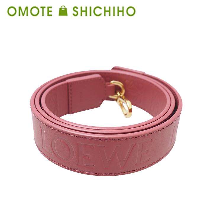 LOEWE ロエベ アナグラム ショルダーストラップ カーフスキン ピンク  