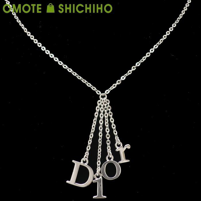ChristianDior ネックレス ロゴ チャーム シルバー ディオール