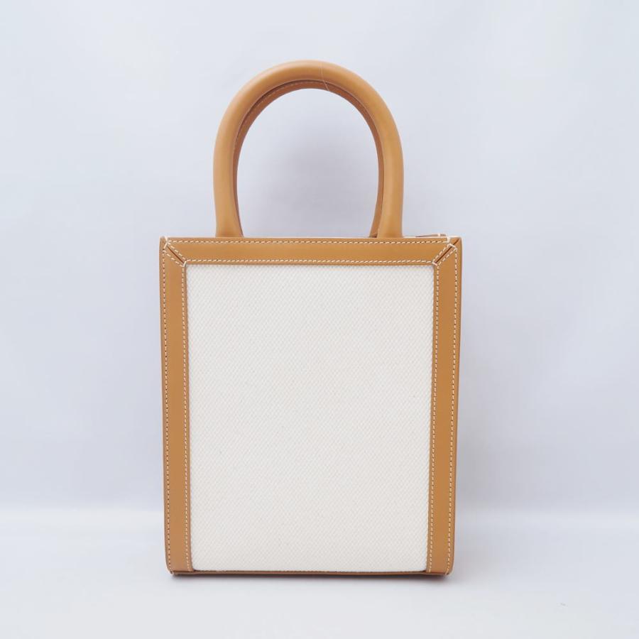 CELINE バーティカルカバ ミニ 2WAYハンドバッグ キャンバス レザー