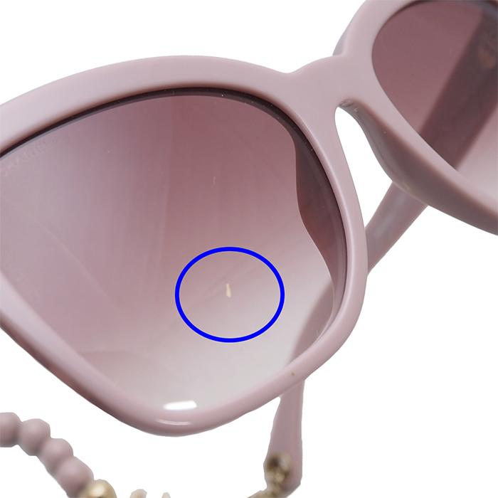 CHANEL シャネル ボールチェーン サングラス 5487-A ピンク ゴールド アクセサリー アイウェア レディース 美品◆中古Aランクの画像