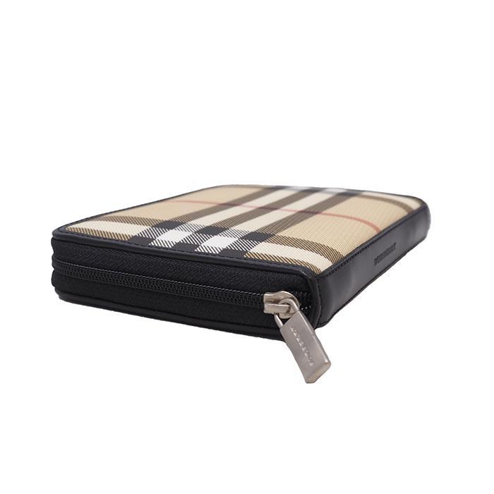 BURBERRY バーバリー　折り財布　ラウンドファスナー　PVC ノバチェック BURBERRY（バーバリー） ラウンドファスナー 二つ折り コンパクト 財布